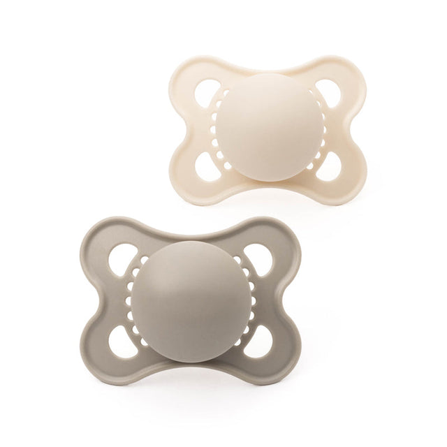 MAM Original soothers, two-piece set in cream and taupe