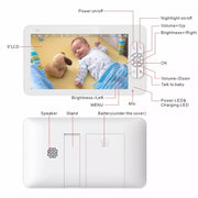 7 inch Screen 2.4GHz Wireless Digital Baby Monitor image 6