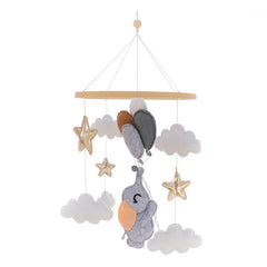 Wooden Baby Crib Mobile with Rattle Toys