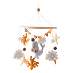 Wooden Baby Crib Mobile with Rattle Toys