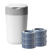 Tommee Tippee Twist & Click Nappy Disposal Tub with 6 Refills image 2