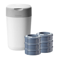 Tommee Tippee Twist & Click Nappy Disposal Tub with 6 Refills