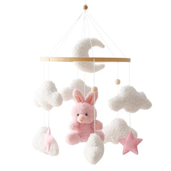 Wooden Baby Crib Mobile with Rattle Toys