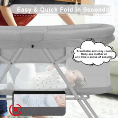 UBRAVOO 2-in-1 Baby Crib & Cradle