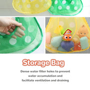 Baby Shower Toy Cute Duck Frog Net Toy Storage Bag Strong Suction Cup Baby Shower Game Bag Bathroom Organizer Water Toy image 2