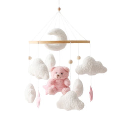 Wooden Baby Crib Mobile with Rattle Toys
