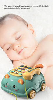Baby 3-in-1 Musical Phone Toys Toddler Interactive Learning Toy with Lights Cat Telephone Story Early Education Montessori Gift image 16