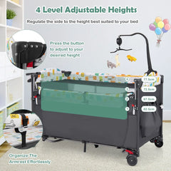 DORTALA 5-in-1 Baby Bassinet & Bedside Sleeper