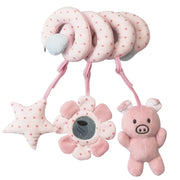 Newborns Spiral Hanging Activity Stroller Toy Baby Carseat Toy Black & White Lion Koala Rattle  for Crib Mobile Sensory Toy Gift image 56