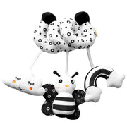 Newborns Spiral Hanging Activity Stroller Toy Baby Carseat Toy Black & White Lion Koala Rattle  for Crib Mobile Sensory Toy Gift image 34