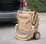 360° Rotating Lightweight Folding Pushchair – Parent & World Facing – Beige/Black image 4