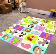 Large Double-Sided Baby Play Mat 180 × 200cm – Soft, Water-Resistant Animal Design image 3