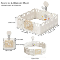 UBRAVOO Foldable Baby Playpen