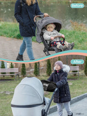 Stroller Warm Gloves with Phone Pocket & Without Phone Pocket Winter Stroller Hand Muff Waterproof Windproof Warm Gloves image 5