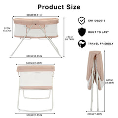 UBRAVOO 2-in-1 Baby Crib & Cradle