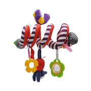 Newborns Spiral Hanging Activity Stroller Toy Baby Carseat Toy Black & White Lion Koala Rattle  for Crib Mobile Sensory Toy Gift image 54