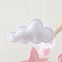Wooden Baby Crib Mobile with Rattle Toys