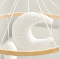 Wooden Baby Crib Mobile with Rattle Toys
