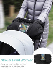 Stroller Warm Gloves with Phone Pocket & Without Phone Pocket Winter Stroller Hand Muff Waterproof Windproof Warm Gloves image 7