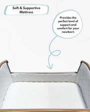 Sona Bedside & Co-Sleeping Crib - Grey image 3