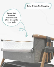 Sona Bedside & Co-Sleeping Crib - Grey image 5