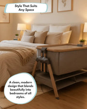 Sona Bedside & Co-Sleeping Crib - Grey image 7