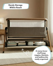 Sona Bedside & Co-Sleeping Crib - Grey image 4