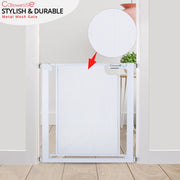 Callowesse Metal Mesh Baby Stair Gate - Glacial White image 5