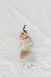 Copper Pearl Knitted Swaddle Blanket Picasso image 5