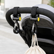 2pcs Universal Baby Stroller Hooks Accessories 360 Degree Sticky Hooks, Sticky Hooks(Pink), Sticky Hooks(Yellow), Sticky Hooks(Black) image 2