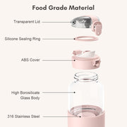 300ml Wireless Instant Water Warmer Electric Kettle for Baby Formula With 5200 mAh Battery Capacity, 300ml 5200 mAh (Pink), 300ml  5200 mAh (Blue), 300ml  5200 mAh (White) image 12