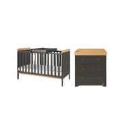 Tutti Bambini Rio 2 Piece Room Set with Deluxe Fibre Mattress - Slate/Honey Oak image 2