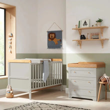 Tutti Bambini Rio 2 Piece Room Set with Deluxe Fibre Mattress - Dove Grey/Honey Oak