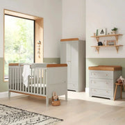 Tutti Bambini Rio 3 Piece Room Set with Pocket Sprung Mattress - Dove Grey/Honey Oak image 1