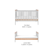 Tutti Bambini Rio 3 Piece Room Set with Pocket Sprung Mattress - Dove Grey/Honey Oak image 8