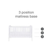 Tutti Bambini Rio 3 Piece Room Set with Sprung Mattress - White image 8