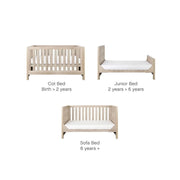 Tutti Bambini Modena 2 Piece Room Set with Sprung Fibre Mattress - Oak image 9