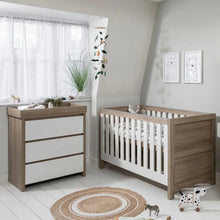 Tutti Bambini Modena 2 Piece Room Set with Sprung Fibre Mattress - White/Oak