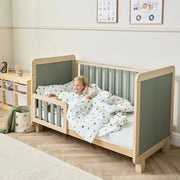 Tutti Bambini Kuba Cot Bed - Golden Oak/Sage Weave image 3