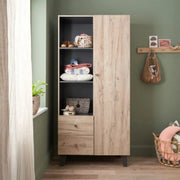 Tutti Bambini Como Wardrobe - Distressed Oak/Slate Grey image 1