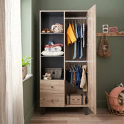 Tutti Bambini Como Wardrobe - Distressed Oak/Slate Grey image 2