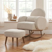 Tutti Bambini Micah Rocking Chair & Footstool - Boucle Biscuit image 1