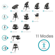Tutti Bambini Nova Birth to 12 Years Complete Highchair Package - Grey/Oak image 2