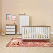 Tutti Bambini Modena 3 Piece Room Set with Sprung Fibre Mattress - White/Oak image 2