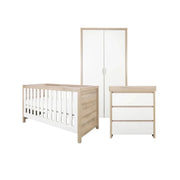 Tutti Bambini Modena 3 Piece Room Set with Sprung Fibre Mattress - White/Oak image 3