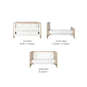 Tutti Bambini Modena 3 Piece Room Set with Sprung Fibre Mattress - White/Oak image 13