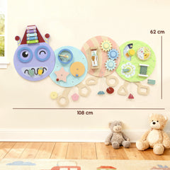 AIYAPLAY Caterpillar Busy Board with 7 Activities