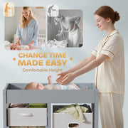 AIYAPLAY Baby Changing Unit with 4 Storage Drawers & Changing Mat – Grey image 3