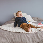 MINICAMP Kids Playmat with Pompom Border in Ecru image 7