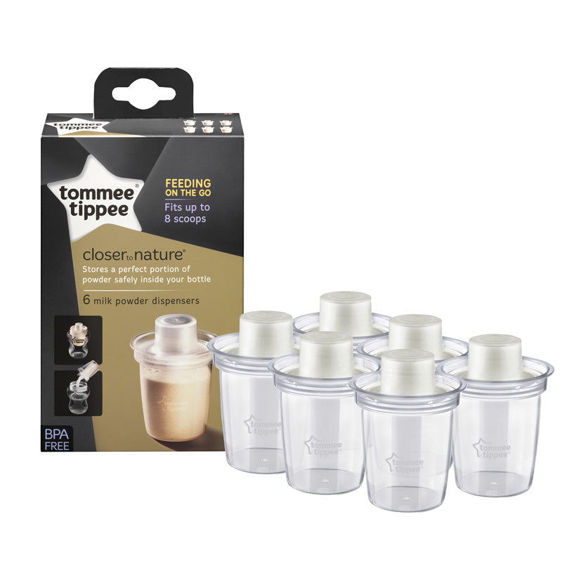 Tommee Tippee Closer to Nature Milk Powder Dispensers – Pack of 6